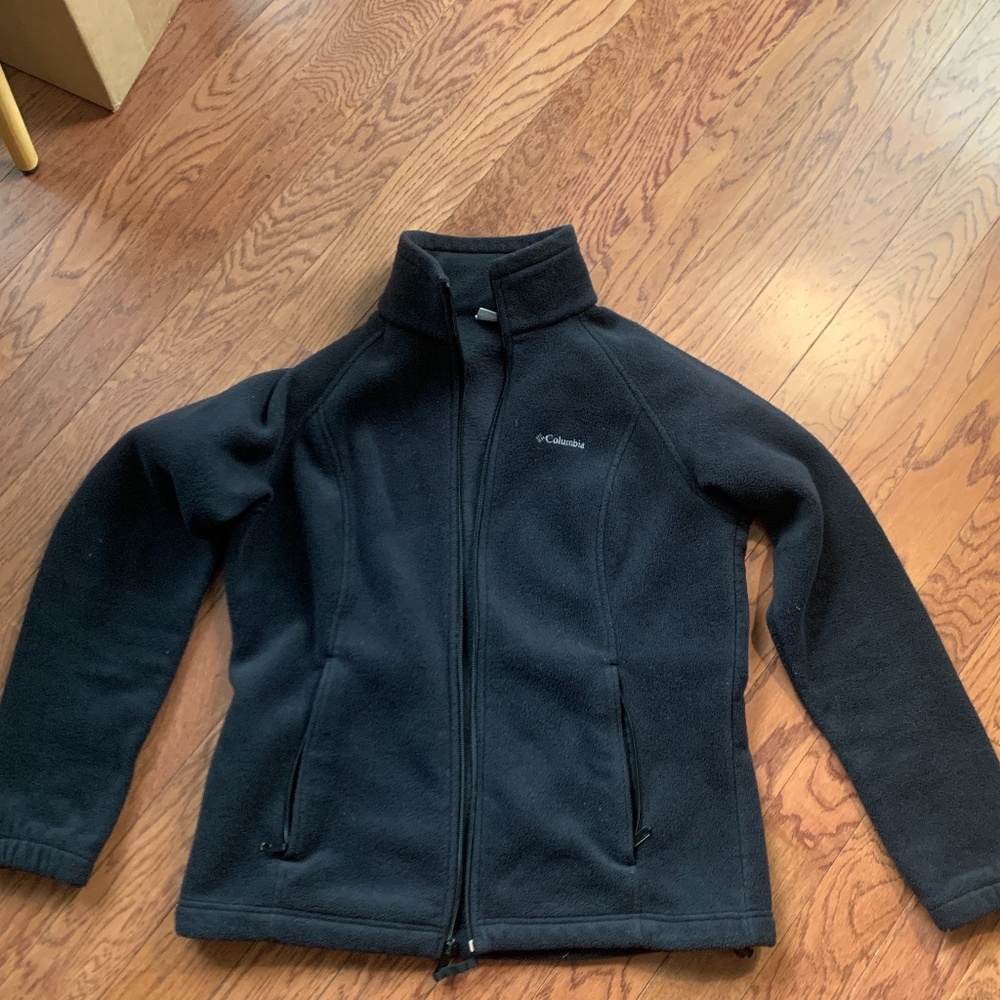 Black Columbia fleece full zip up jacket